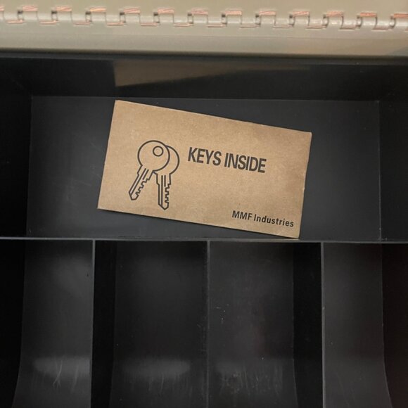 MMF Industries Metal/steel Locking Cash Box 7 Compartment Tray Plus Key - Picture 12 of 12